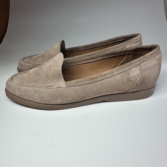 Jones Bootmaker Loafers Shoes Men's 7.5 Playa Tan Suede England Preppy Leather - Picture 7 of 14